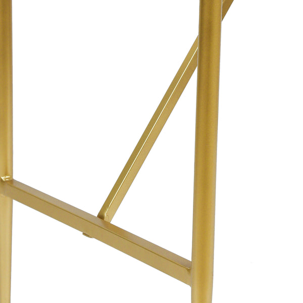 Gdf Studio Adena Rustic Glam Handmade Glass Top Console Table Honey Brown And Gold