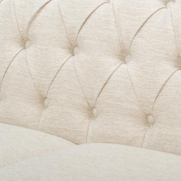 Gdf Studio Adetokunbo Tufted Fabric Chesterfield 3 Seater Sofa