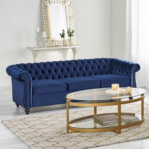 gdf studio Adetokunbo Tufted Velvet Chesterfield 3 Seater Sofa