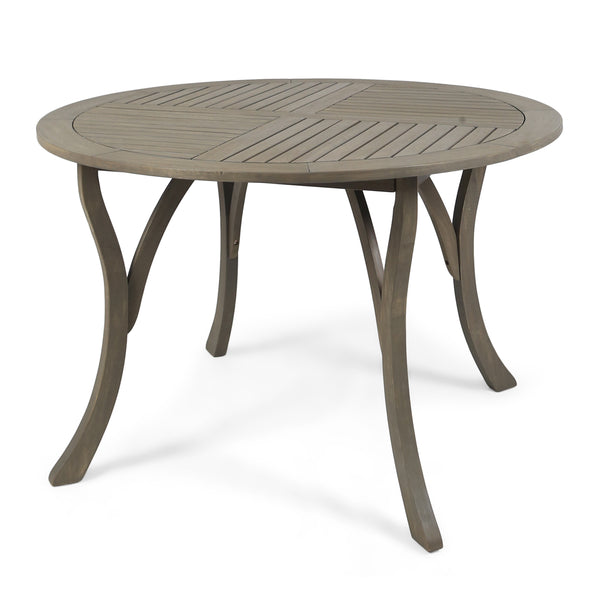 gdf studio Adn Outdoor 47-inch Round Acacia Wood Dining Table