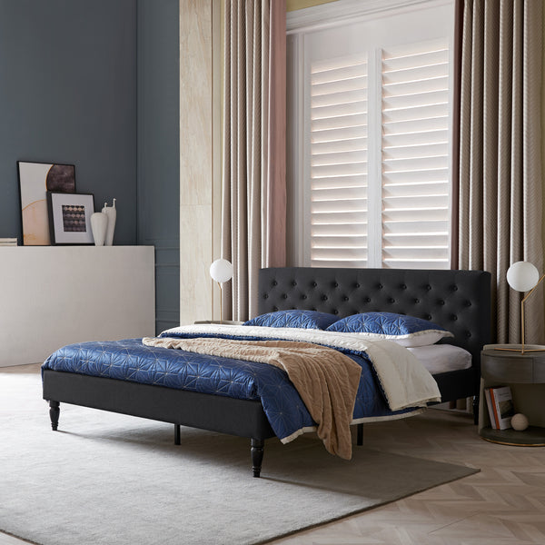 Gdf Studio Agnes Contemporary Upholstered Platform Bed