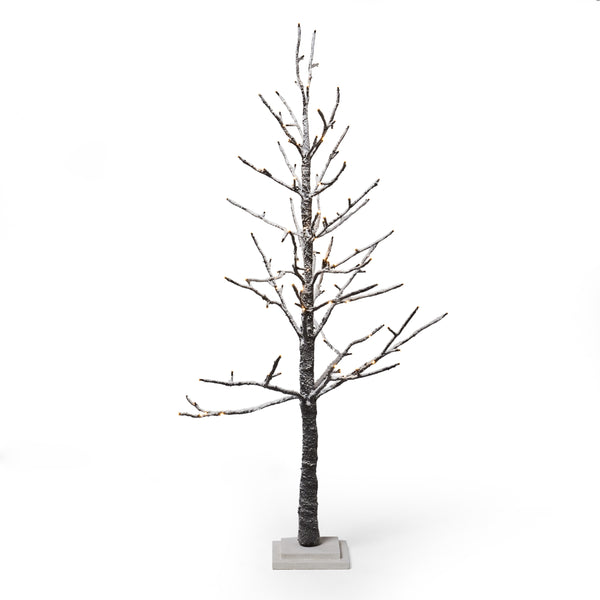 Gdf Studio Ahmiya 4-foot Pre-Lit 114 Warm White LED Artificial Christmas Twig Tree