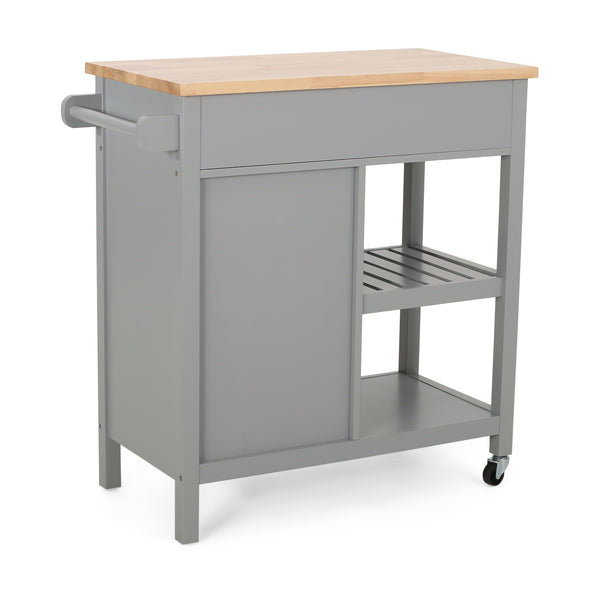 Gdf Studio Aidah Contemporary Kitchen Cart With Wheels