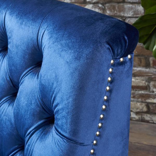 Gdf Studio Ailsa Contemporary Button Tufted Fabric Club Chair With Nailhead Trim