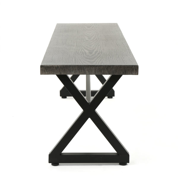 Gdf Studio Ainna Outdoor 6 Piece Wicker Dining Set With Aluminum Dining Table