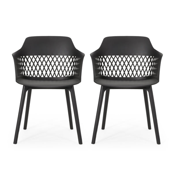 Gdf Studio Airyanna Outdoor Modern Dining Chair (Set Of 2)