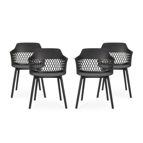 Gdf Studio Airyanna Outdoor Modern Dining Chair (Set Of 4)