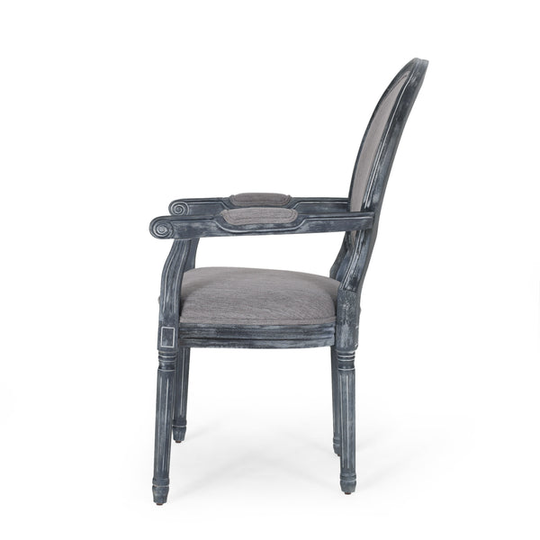 Gdf Studio Aisenbrey French Country Wood Upholstered Dining Chair