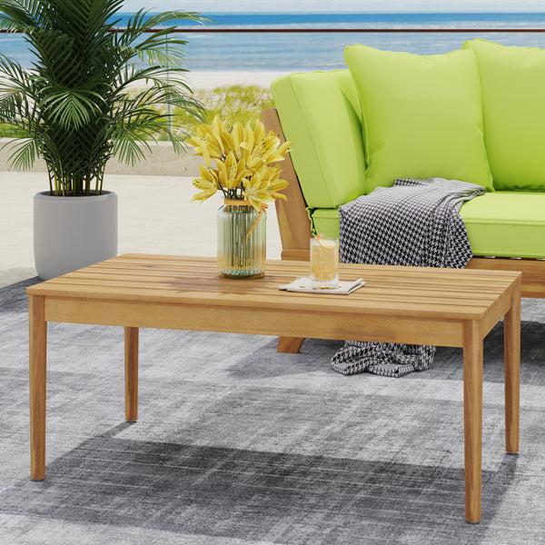 Gdf Studio Alamosa Outdoor Acacia Wood Coffee Table Teak