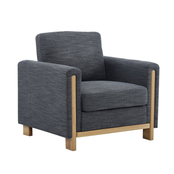 Gdf Studio Alarics Modern Accent Arm Chair Upholstered Club Chair