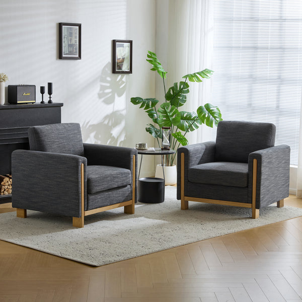 Gdf Studio Alarics Modern Accent Arm Chair Upholstered Club Chair