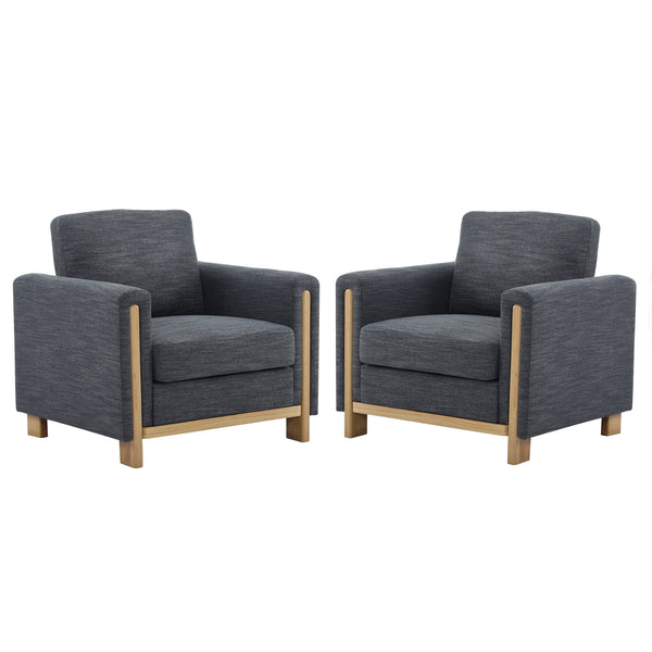 Gdf Studio Alarics Modern Accent Arm Chair Upholstered Club Chair