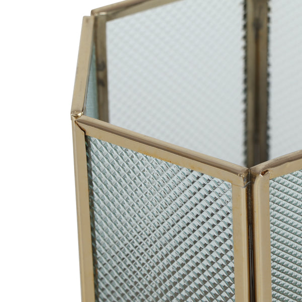 Gdf Studio Albara Handmade Glass Panel Candle Holder