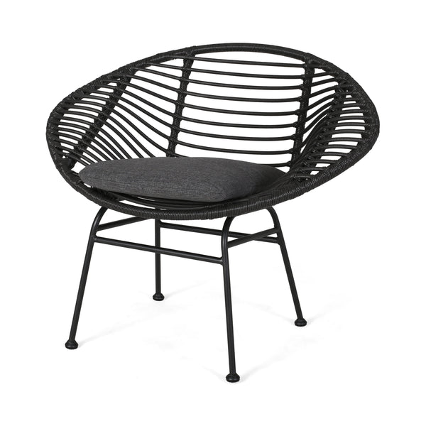 Gdf Studio Aleah Outdoor Woven Faux Rattan Chairs With Cushions (Set Of 2)