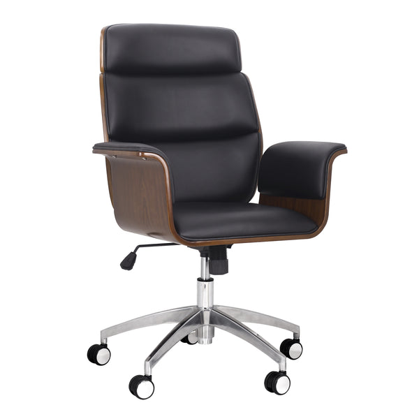 Gdf Studio Aleigha Mid-Century Modern Swivel Office Chair
