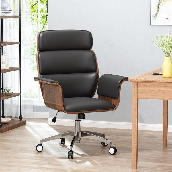 gdf studio Aleigha Mid-Century Modern Swivel Office Chair