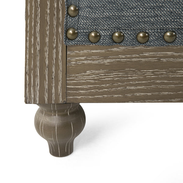 Gdf Studio Alejandro Chesterfield Tufted Fabric Club Chair With Nailhead Trim