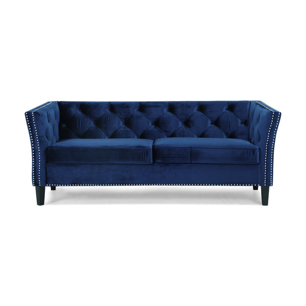 Gdf Studio Alessio Contemporary Tufted Velvet 3 Seater Sofa