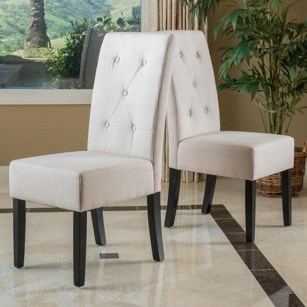 Gdf Studio Alexander Natural Fabric Dining Chair (Set Of 2)
