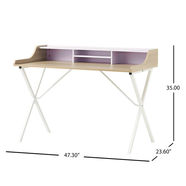 Gdf Studio Alexandria Modern Faux Wood Computer Desk