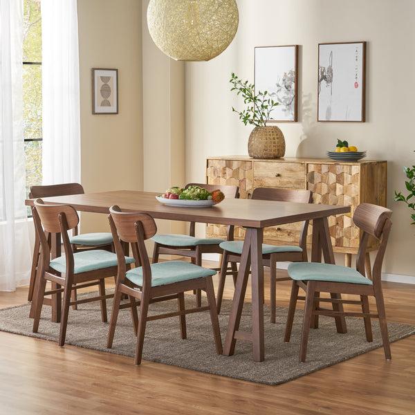 gdf studio Alexis Mid-Century Modern 7 Piece Dining Set