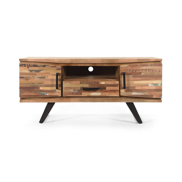 gdf studio Alithea Handcrafted Boho Reclaimed Wood TV Stand