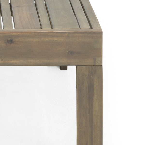 Gdf Studio Allegra Outdoor Acacia Wood And Wicker Loveseat And Coffee Table Set With Cushions