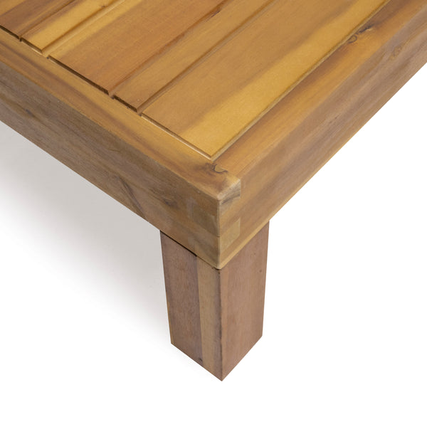 Gdf Studio Allegra Outdoor Acacia Wood Coffee Table