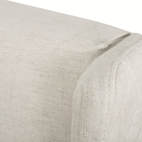 Gdf Studio Allen Wingback Queen Tufted Beige Fabric Headboard