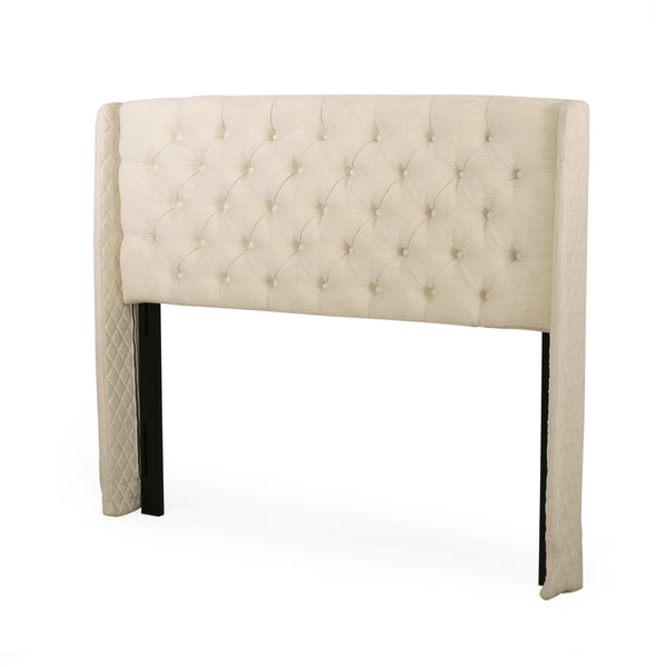 gdf studio Allen Wingback Queen Tufted Fabric Headboard