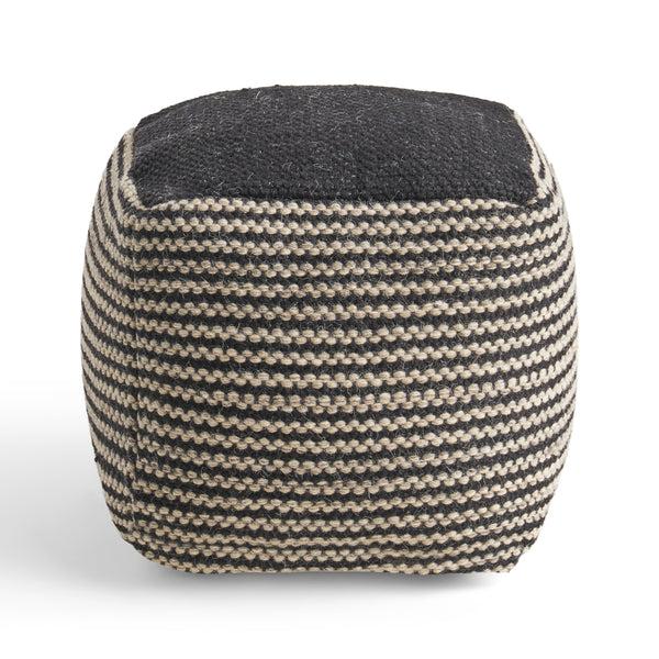 Gdf Studio Allyssa Boho Wool And Cotton Ottoman Pouf