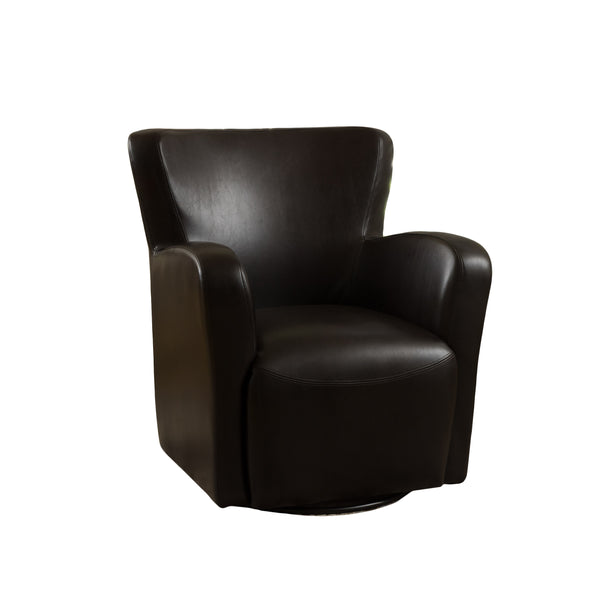 gdf studio Almendro Bonded Leather Wingback Swivel Club Chair