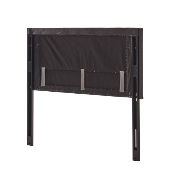 Gdf Studio Alonzo Queen To Full Sized Brown Leather Headboard
