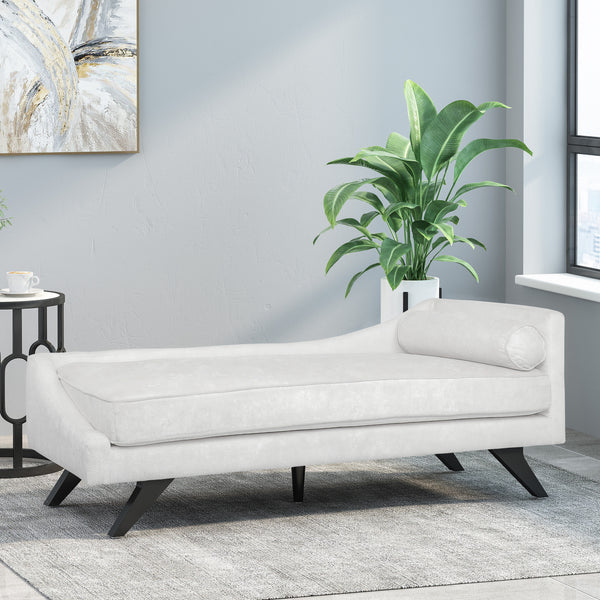 Gdf Studio Alphonso Mid-Century Modern Fabric Chaise Lounge
