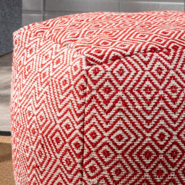 Gdf Studio Alston Outdoor Handcrafted Boho Water-Resistant Pouf