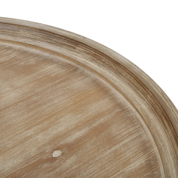 Gdf Studio Alteri Finished Faux Wood Circular Coffee Table