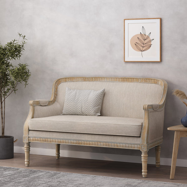 Gdf Studio Alton French Country Fabric Upholstered Loveseat