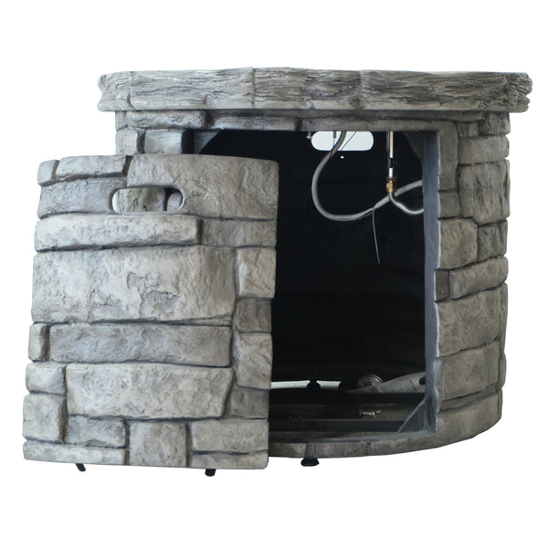 Gdf Studio Altta Outdoor Gray Circular Fire Pit - 40 000 BTU