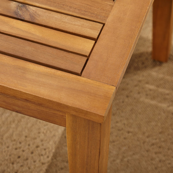 Gdf Studio Alyssa Outdoor 3 Piece Wood And Wicker Club Chairs And Side Table Set