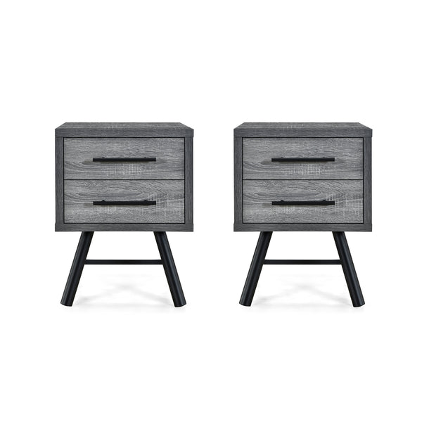 Gdf Studio Amariana Mid-Century Modern Nightstands (Set Of 2)