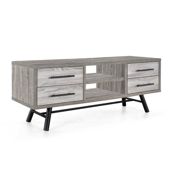 Gdf Studio Amariana Mid-Century Modern TV Stand With Storage