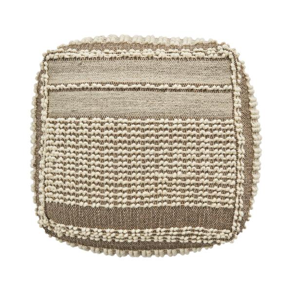 Gdf Studio Amiriah Boho Wool And Cotton Ottoman Pouf