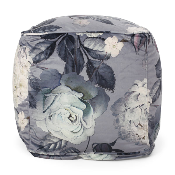 Gdf Studio Amlin Traditional Fabric Flower Print Pouf