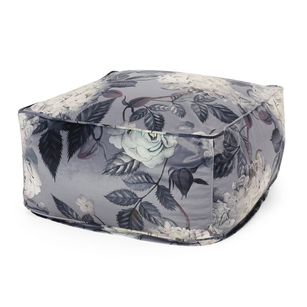 gdf studio Amlin Traditional Fabric Flower Print Pouf