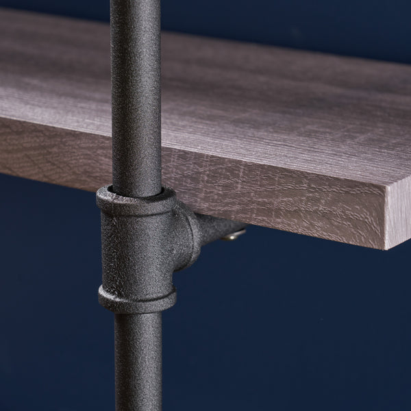 Gdf Studio Amya Industrial Pipe Design 3-Tier Wall Mount Floating Shelf