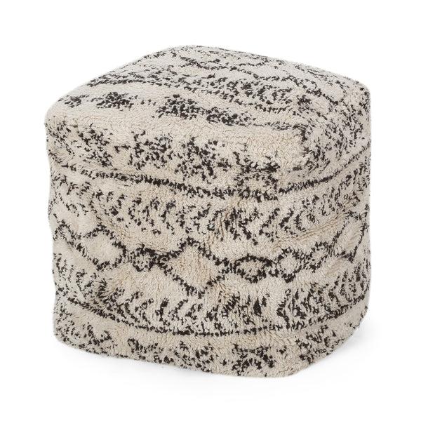 gdf studio Anadarko Handcrafted Boho Fabric Cube Pouf