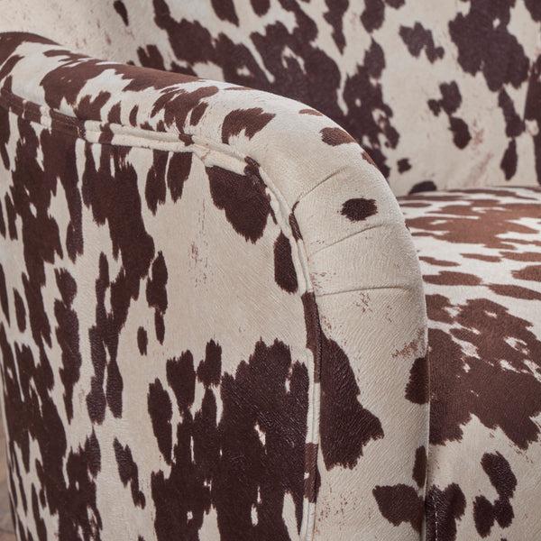 Gdf Studio Analy Classic Milk Cow New Velvet Club Chair