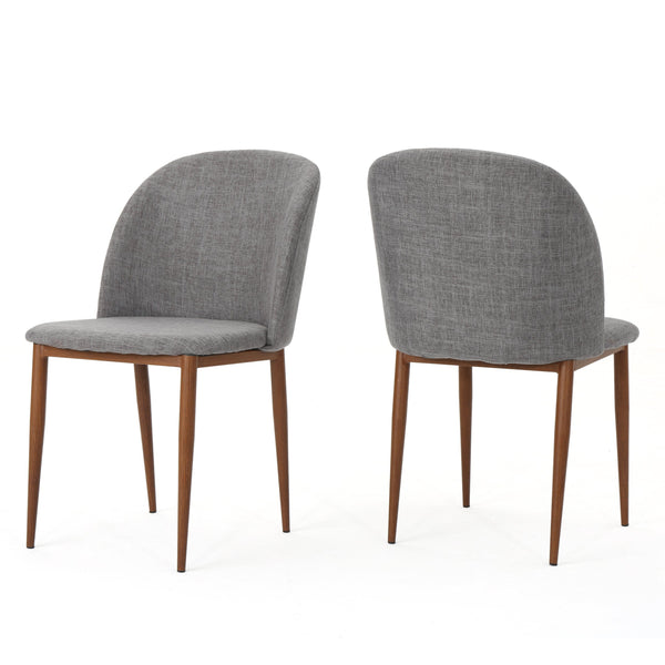 gdf studio Anastasia Light Gray Fabric Dining Chairs (Set of 2)