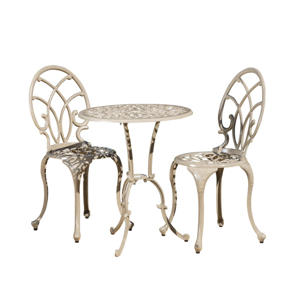 Gdf Studio Andover Outdoor 3-Piece Aluminum Bistro Set