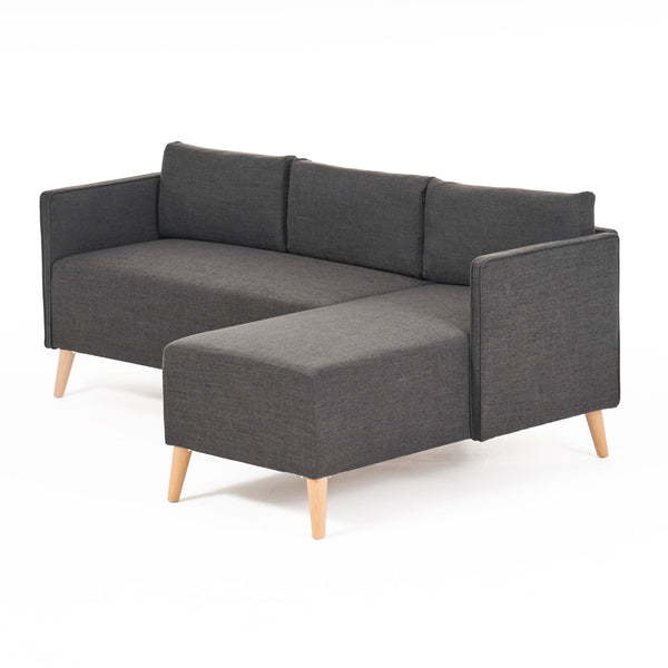 gdf studio Andresen Mid Century Modern Fabric Chaise Sectional